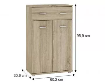 Komoda, dub sonoma, MARIO NEW TYP G