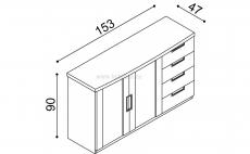 Komoda GABRIELA G3 DDZ - schma