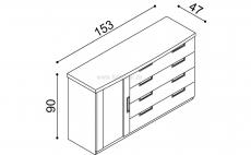 Komoda GABRIELA G3 DZ - schma