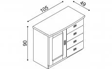 Komoda REBEKA E2 DZ - schma