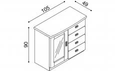 Komoda REBEKA E2 SZ - schma