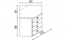 Komoda Rebeka E9 Z4 - schma