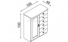 Komoda Rebeka F2 DZ - schma