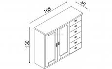 Komoda Rebeka F3 DDZ - schma