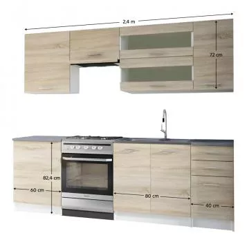 Kuchy�sk� sestava FABIANA - dub sonoma