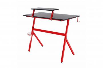 PC/herní stůl Latif, červená/černá