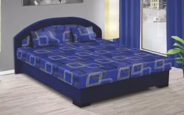 Manželská postel LENKA s úložným prostorem - modrá