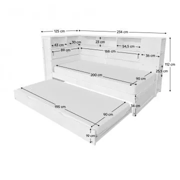 Modern� rozkl�dac� postel LENDON - b�l�