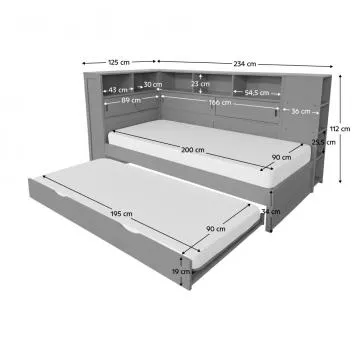 Modern� rozkl�dac� postel LENDON - �ed�