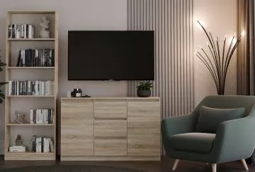 Komoda Malv�na 2D3S 120 dub sonoma v interi�ru