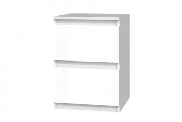 Noční stolek Malvína m2, bílý lesk