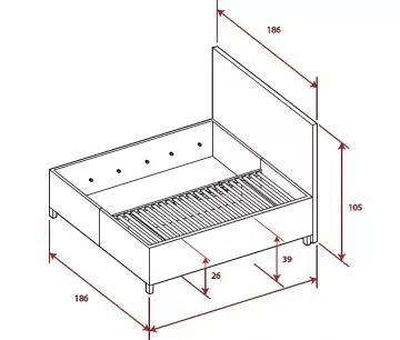 Postel Merkur - s hladkým čelem, bez prošívání
