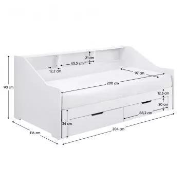 Rozkl�dac� postel MONETA - b�l�