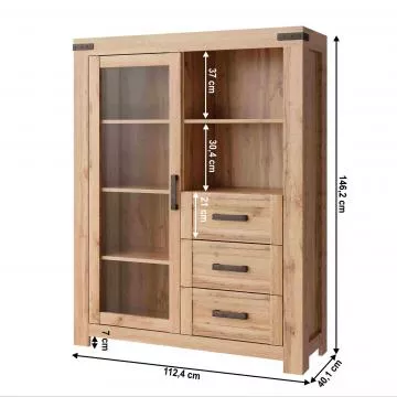 Nízká vitrína MORATIZ 1W3S