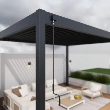 Bioklimatick pergola INTRO NEO 4x3 m, hlink - voln stojc