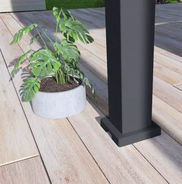 Bioklimatick pergola INTRO NEO 4x3 m, hlink - voln stojc