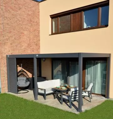 Bioklimatick pergola INTRO NEO 4x3 m, hlink - voln stojc