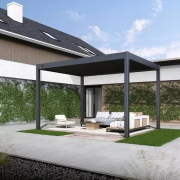 Bioklimatick pergola INTRO NEO 4x3 m, hlink - voln stojc