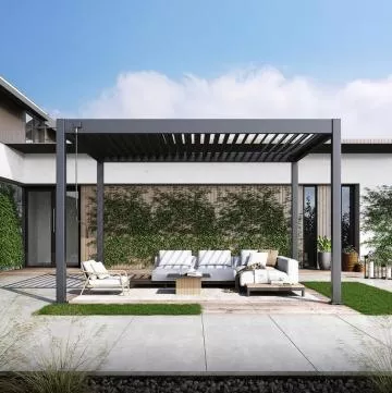 Bioklimatick pergola INTRO NEO 4x3 m, hlink - voln stojc