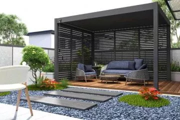 Bioklimatick pergola INTRO NEO 4x3 m, hlink - voln stojc