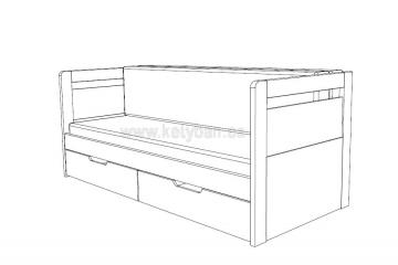 Rozkldac postel Tandem klasik s vysokmi ely