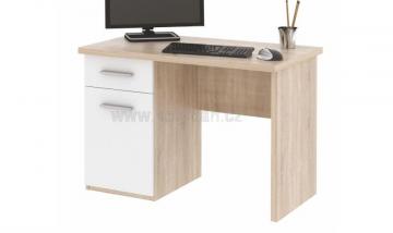 PC stůl Olaf - dub sonoma/bílý