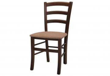 Dřevěná židle Paysane tmavě hnědá/beige