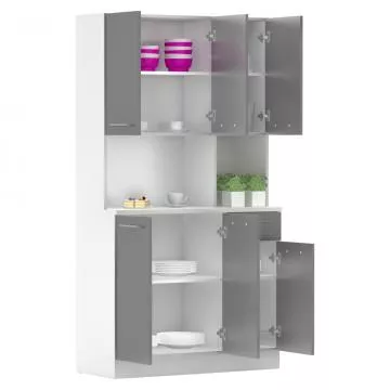 �estidve�ov� kredenc PELION NEW - b�l�/grafit