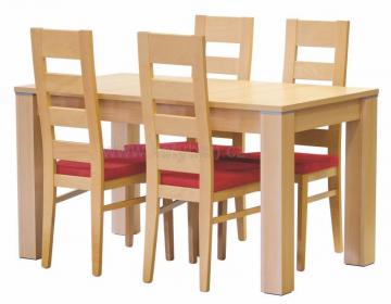 Pevný jídelní stůl Peru   židle Falco