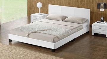 Čalouněná postel Daneta - bílá