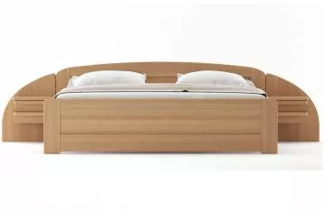 Dřevěná postel z masivu Pavla s rovným čelem