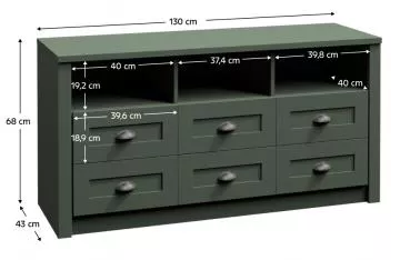 Komoda Provance K6S zelená