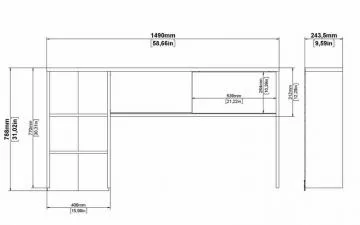 Psac� st�l Felix 481/02, rozm�ry