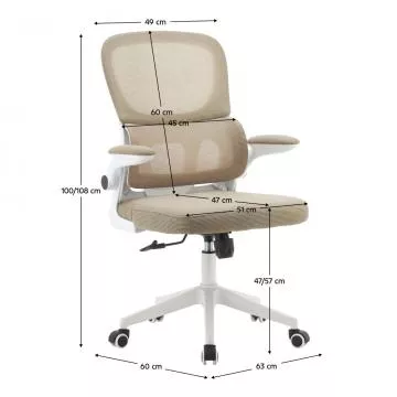 Modern� kancel��sk� k�eslo RAKIN - b�ov�/b�l�