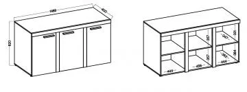 Komoda Rizo 3D rozm�ry