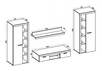 Ob�vac� st�na Rizo XL rozm�ry