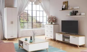 Police 100 cm Roky 4 - b�l�/artisan v interi�ru