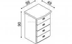 Komoda REBEKA E1 Z4 - schma