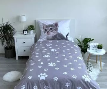 Jemn� bavln�n� povle�en� Kitten grey