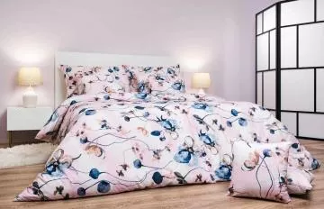 Krepové povlečení Bloom elegance pudrová