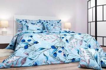 Povlečení Milaya modrá - hřejivý flanel