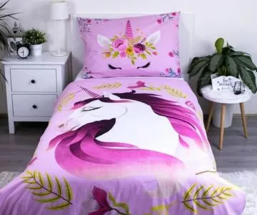 Bavlněné povlečení Jednorožec flowers