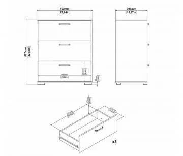 Komoda Selina 700 rozm�ry