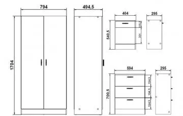 Sestava Start 077, rozm�ry