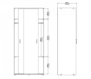Skříň Sid 388, rozměry