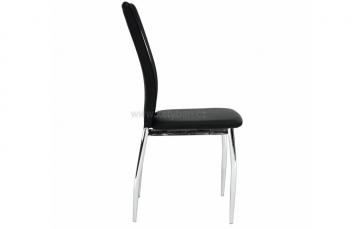 Moderní jídelní židle Signa černá/bílá ekokůže/chrom