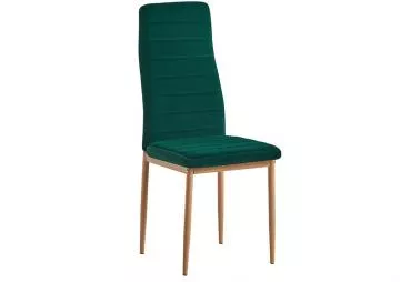 Jídelní židle Coleta nova smaragdová velvet látka/kov dub