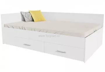 Dřevěná postel Renáta bílá