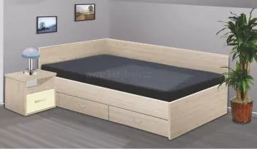 Dřevěná postel Renáta dub sonoma