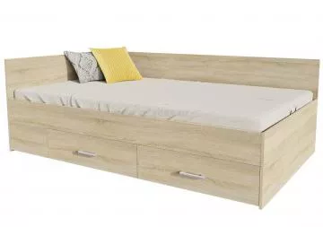 Dřevěná postel Renáta dub sonoma
